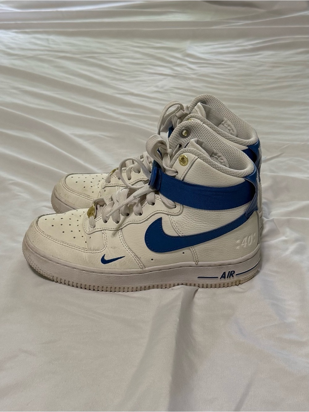 Nike Air Force 1 SE High 40th Anniversary Sail Blue Jay DQ7584-100 Women’s 5.5